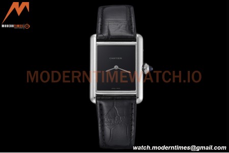Cartier - Tank Must De Cartier Medium SS/LE Black DRF Swiss Qtz