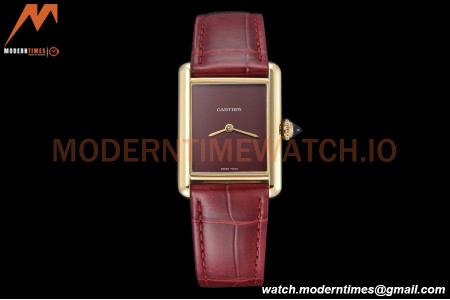 Cartier - Tank Must De Cartier Medium YG/LE Red DRF Swiss Qtz
