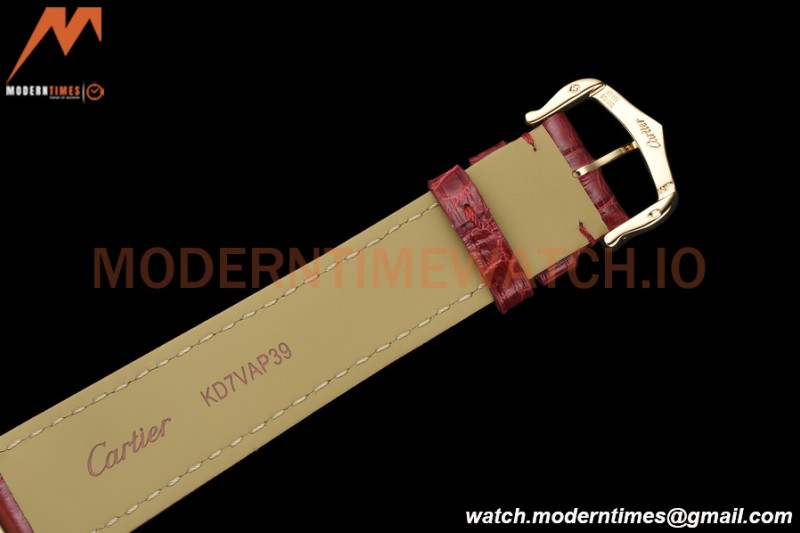 Cartier - Tank Must De Cartier Medium YG/LE Red DRF Swiss Qtz