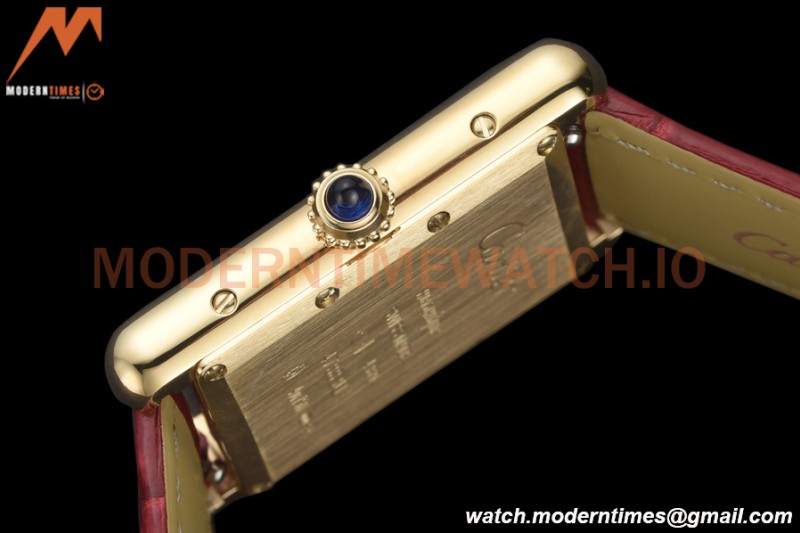 Cartier - Tank Must De Cartier Medium YG/LE Red DRF Swiss Qtz