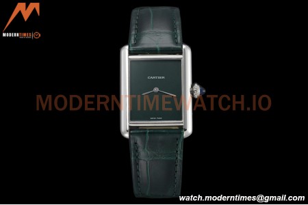 Cartier - Tank Must De Cartier Medium SS/LE Green DRF Swiss Qtz