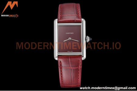 Cartier - Tank Must De Cartier Medium SS/LE Red DRF Swiss Qtz