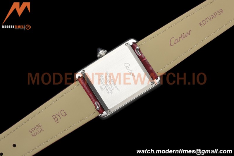 Cartier - Tank Must De Cartier Medium SS/LE Red DRF Swiss Qtz