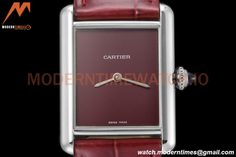 Cartier - Tank Must De Cartier Medium SS/LE Red DRF Swiss Qtz