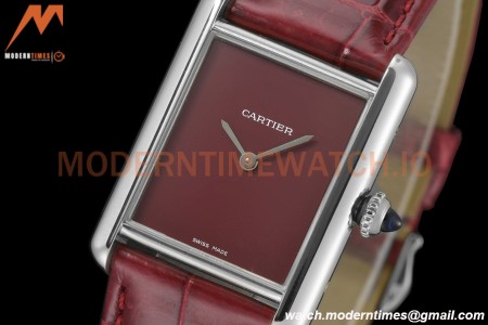 Cartier - Tank Must De Cartier Medium SS/LE Red DRF Swiss Qtz