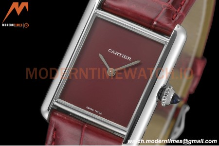 Cartier - Tank Must De Cartier Medium SS/LE Red DRF Swiss Qtz