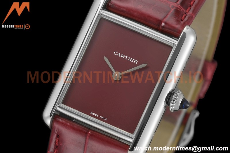 Cartier - Tank Must De Cartier Medium SS/LE Red DRF Swiss Qtz