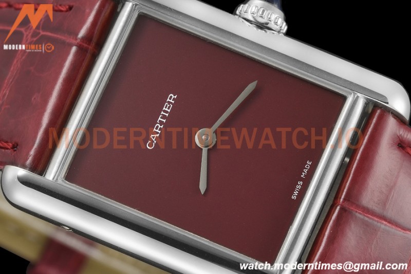 Cartier - Tank Must De Cartier Medium SS/LE Red DRF Swiss Qtz