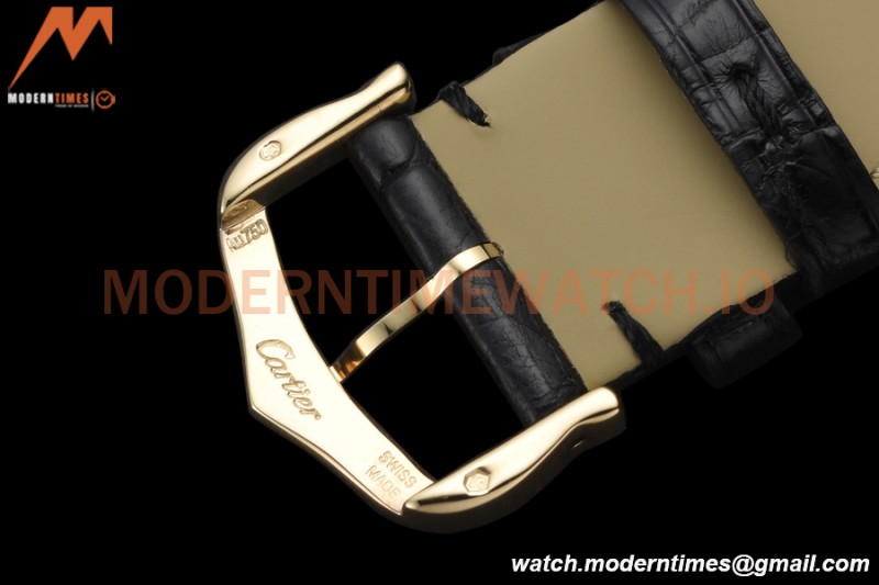 Cartier - Tank Must De Cartier Medium YG/LE Black DRF Swiss Qtz