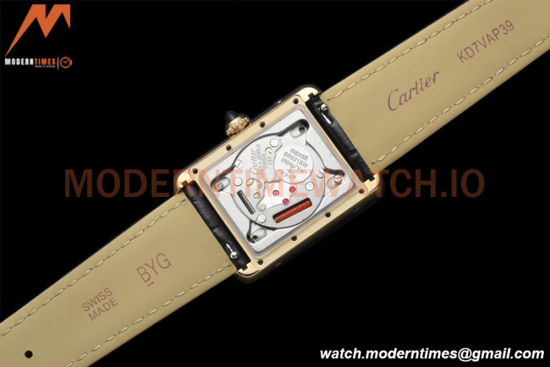 Cartier - Tank Must De Cartier Medium YG/LE Black DRF Swiss Qtz