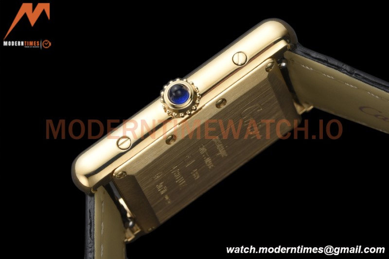 Cartier - Tank Must De Cartier Medium YG/LE Black DRF Swiss Qtz
