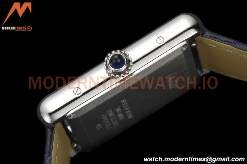 Cartier - Tank Must De Cartier Medium SS/LE Blue DRF Swiss Qtz