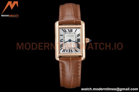 Cartier - Tank Louis Ladies 22mm RG/LE White AF Swiss Qtz