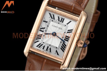 Cartier - Tank Louis Ladies 22mm RG/LE White AF Swiss Qtz