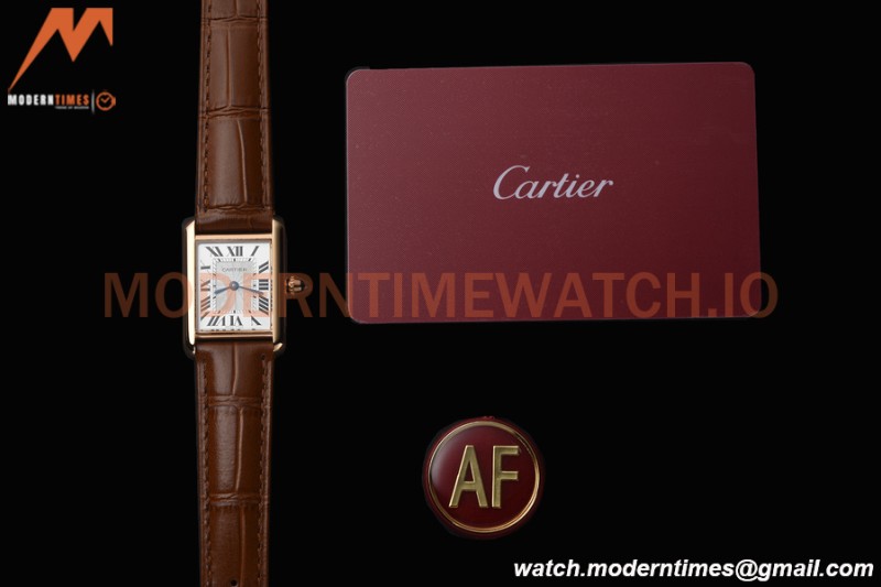 Cartier - Tank Louis Ladies 22mm RG/LE White AF Swiss Qtz