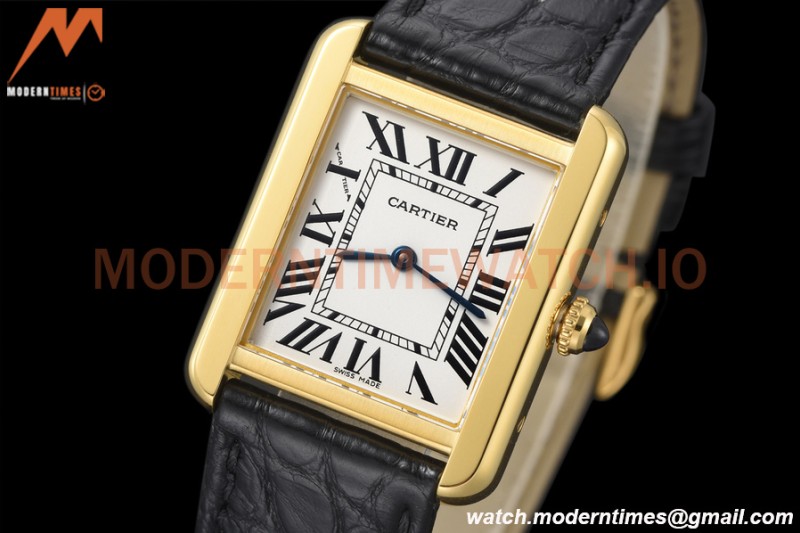 Cartier - Tank Solo Midsize 24.4mm YG/LE White AF Swiss Qtz