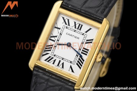 Cartier - Tank Solo Large Size 27mm YG/LE White AF Swiss Qtz