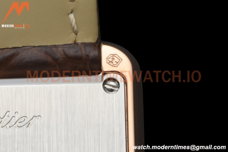 Cartier - Tank Solo Midsize 24.4mm RG/LE White DRF Swiss Qtz