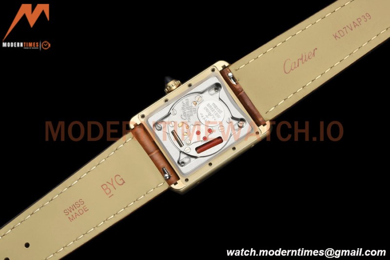 Cartier - Tank Louis Cartier 25.5mm YG/LE White DRF Swiss Qtz