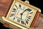 Cartier - Tank Louis Cartier 25.5mm YG/LE White DRF Swiss Qtz