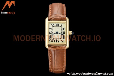 Cartier - Tank Louis Cartier Ladies 22mm YG/LE White DRF Swiss Qtz