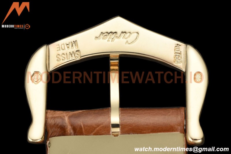 Cartier - Tank Louis Cartier Ladies 22mm YG/LE White DRF Swiss Qtz