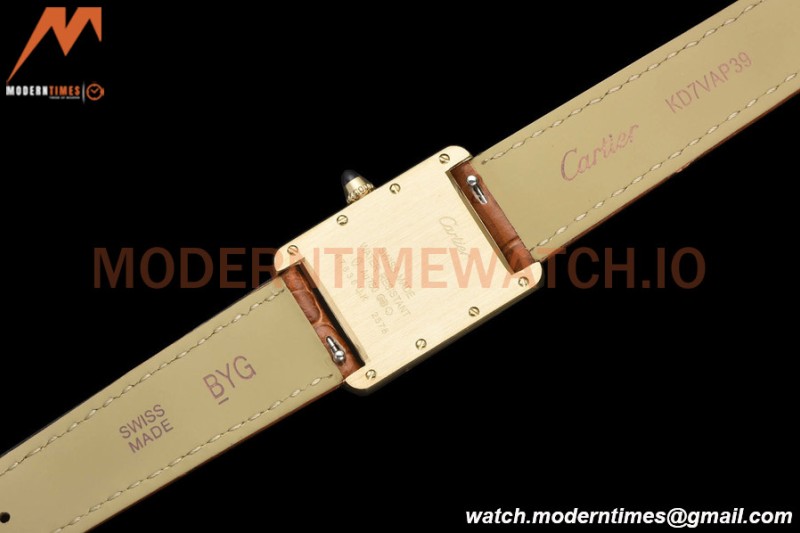 Cartier - Tank Louis Cartier Ladies 22mm YG/LE White DRF Swiss Qtz