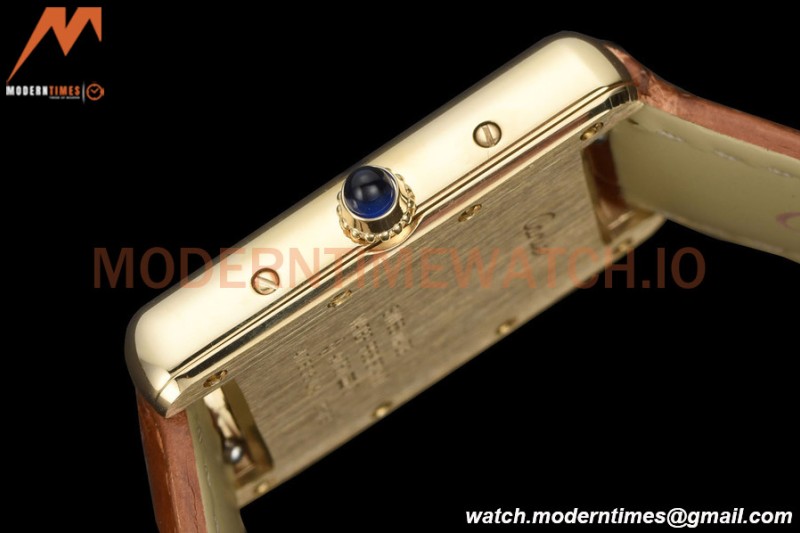 Cartier - Tank Louis Cartier Ladies 22mm YG/LE White DRF Swiss Qtz
