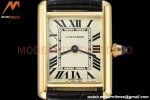 Cartier - Tank Louis Cartier Ladies 22mm Black YG/LE White DRF Swiss Qtz