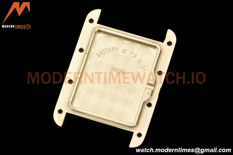Cartier - Tank Louis Cartier Ladies 22mm Black YG/LE White DRF Swiss Qtz