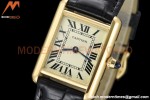 Cartier - Tank Louis Cartier Ladies 22mm Black YG/LE White DRF Swiss Qtz