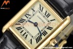 Cartier - Tank Louis Cartier Ladies 22mm Black YG/LE White DRF Swiss Qtz