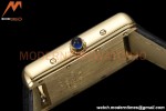 Cartier - Tank Louis Cartier Ladies 22mm Black YG/LE White DRF Swiss Qtz