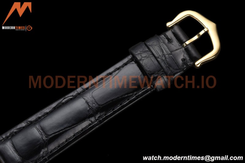 Cartier - Tank Louis Cartier Ladies 22mm Black YG/LE White DRF Swiss Qtz