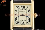 Cartier - Tank Louis Cartier 25.5mm Black YG/LE White DRF Swiss Qtz