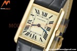 Cartier - Tank Louis Cartier 25.5mm Black YG/LE White DRF Swiss Qtz