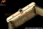 Cartier - Tank Louis Cartier 25.5mm Black YG/LE White DRF Swiss Qtz