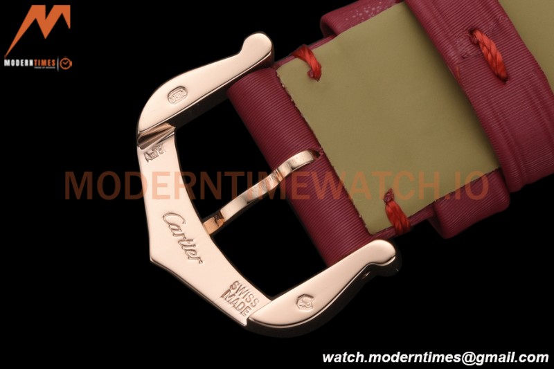 Cartier - Tank Louis Ladies 22mm RG/LE Silver AF Swiss Qtz