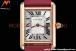 Cartier - Tank Louis Ladies 22mm RG/LE Silver AF Swiss Qtz