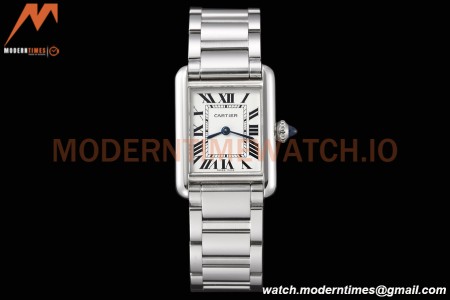 Cartier - Tank Must De Cartier 22mm SS/SS White AF Swiss Quartz