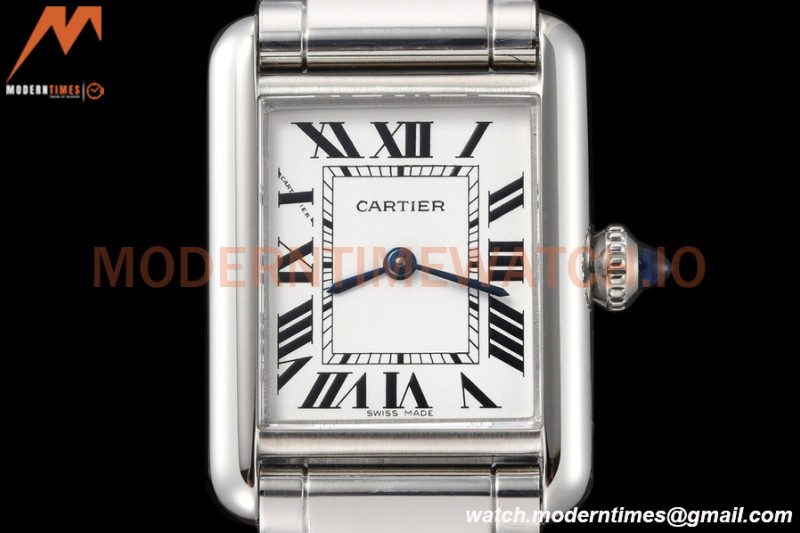 Cartier - Tank Must De Cartier 22mm SS/SS White AF Swiss Quartz