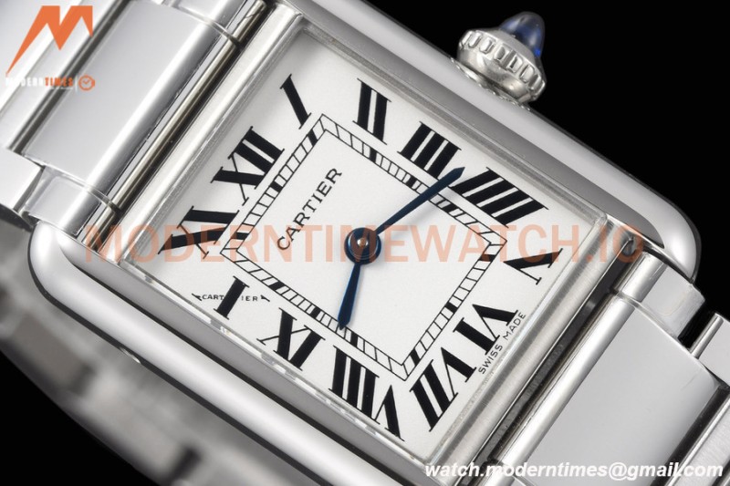 Cartier - Tank Must De Cartier 22mm SS/SS White AF Swiss Quartz