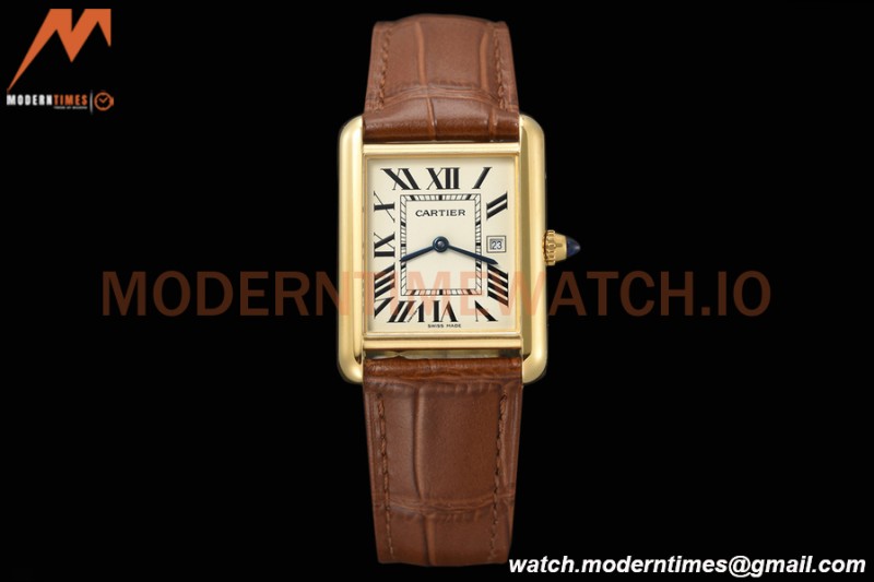 Cartier - Tank Louis Large 25.5mm YG/LE Silver AF Swiss Qtz