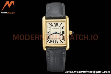 Cartier - Tank Louis Cartier 25.5mm Black YG/LE White AF Swiss Qtz