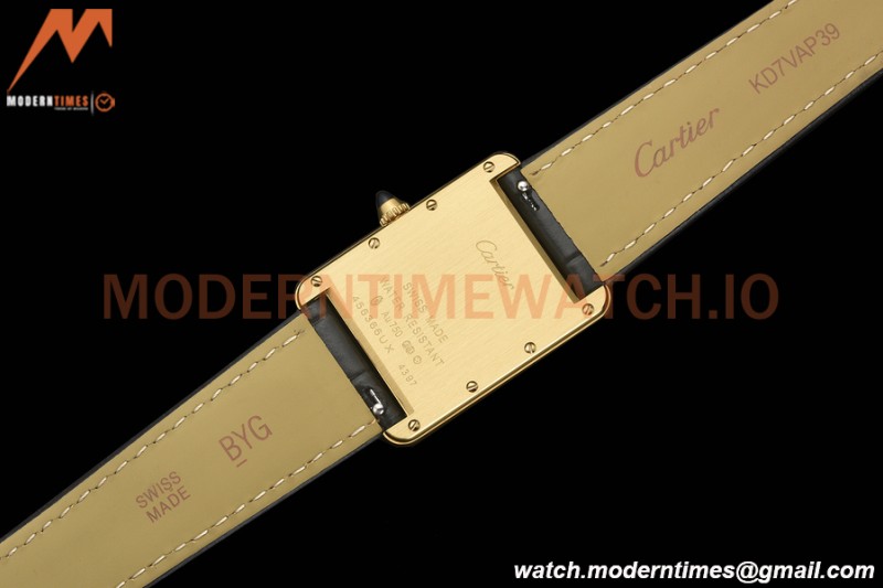 Cartier - Tank Louis Cartier 25.5mm Black YG/LE White AF Swiss Qtz