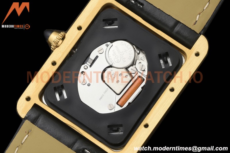 Cartier - Tank Louis Cartier 25.5mm Black YG/LE White AF Swiss Qtz