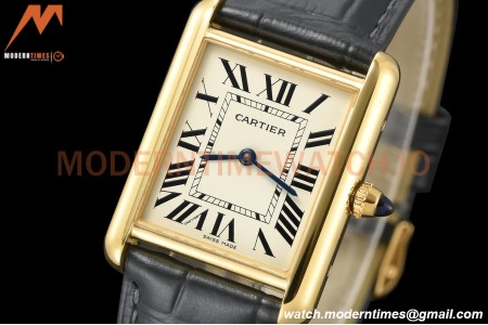 Cartier - Tank Louis Cartier 25.5mm Black YG/LE White AF Swiss Qtz