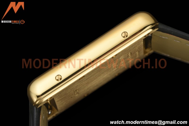 Cartier - Tank Louis Cartier 25.5mm Black YG/LE White AF Swiss Qtz