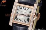 Cartier - Tank Francaise 27mm Medium Size RG/LE Blue/Silv Dia/Rmn 8848F Swiss Qtz