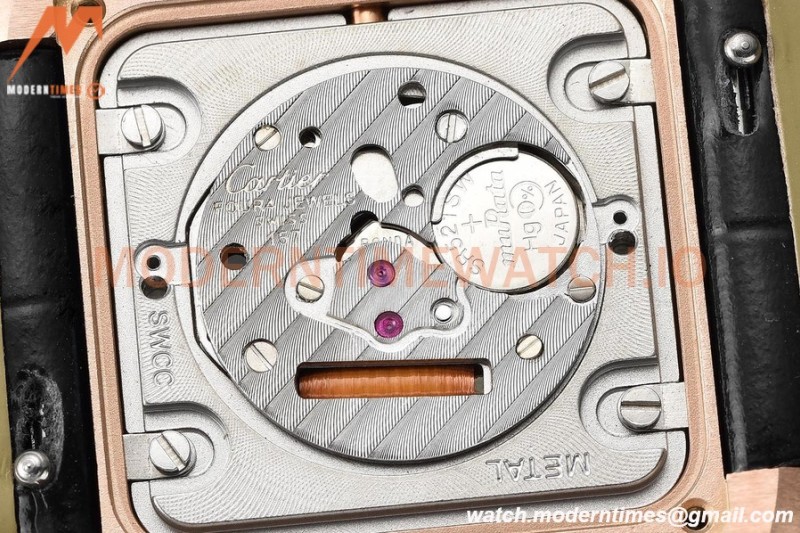Cartier - Tank Francaise 27mm Medium Size RG/LE Blk/Silv Dia/Rmn 8848F Swiss Qtz